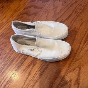White canvas Vans